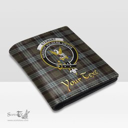 Scottish Stewart Old Weathered Clan Crest Tartan Mens Leather Wallet Tartan Wallet
