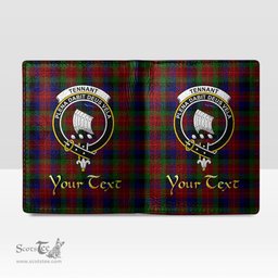 Scottish Tennant Clan Crest Tartan Mens Leather Wallet Tartan Wallet