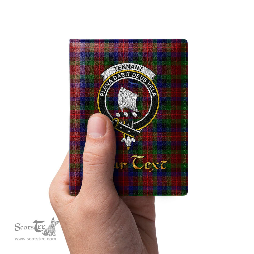 Scottish Tennant Clan Crest Tartan Mens Leather Wallet Tartan Wallet