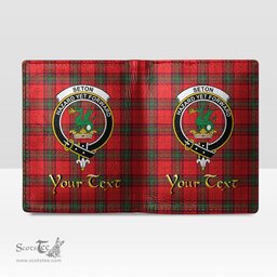 Scottish Seton Modern Clan Crest Tartan Mens Leather Wallet Tartan Wallet