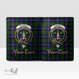 Scottish Russell Modern Clan Crest Tartan Mens Leather Wallet Tartan Wallet