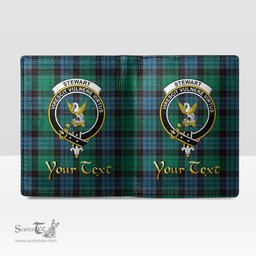 Scottish Stewart Old Ancient Clan Crest Tartan Mens Leather Wallet Tartan Wallet