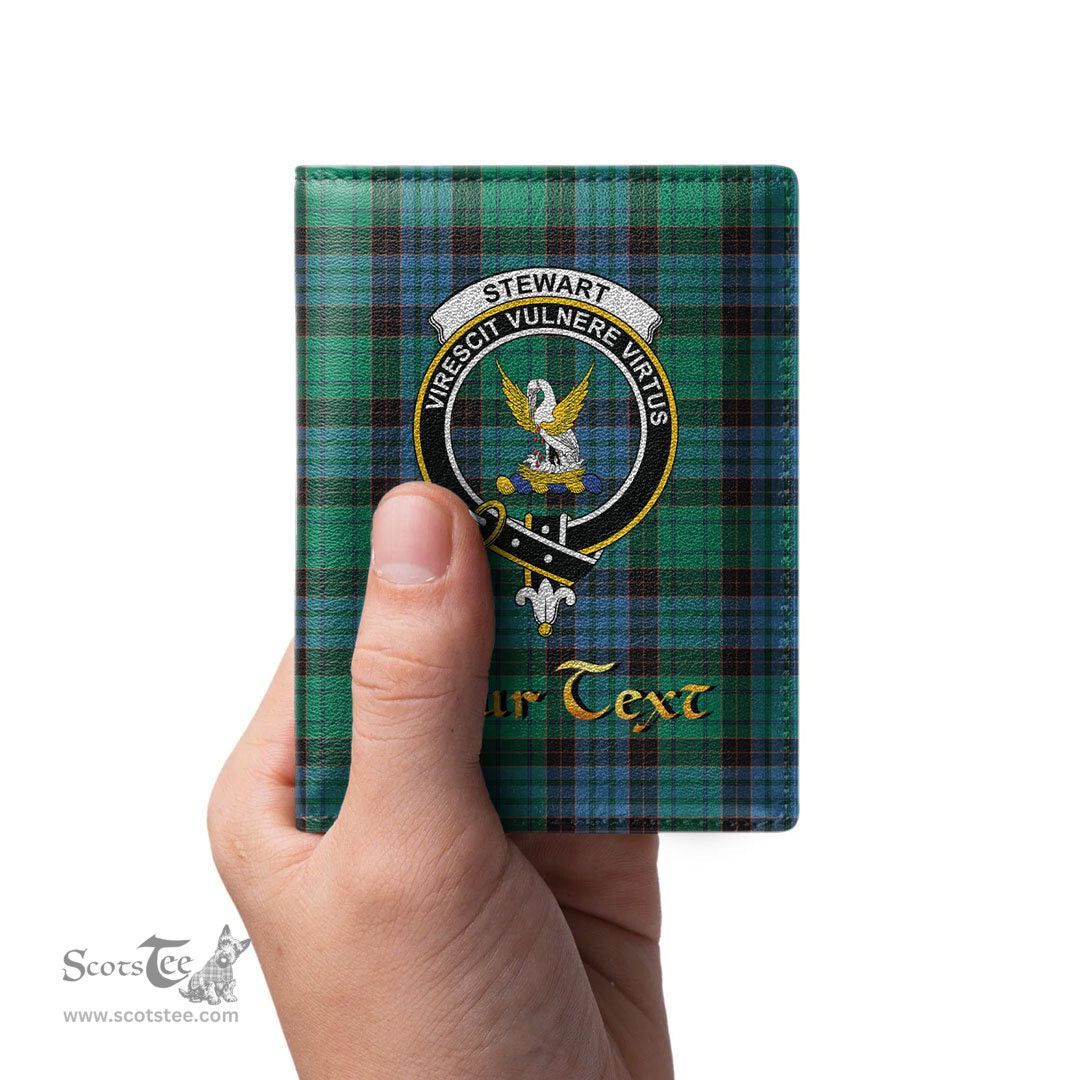 Scottish Stewart Old Ancient Clan Crest Tartan Mens Leather Wallet Tartan Wallet