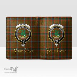 Scottish Seton Hunting Modern Clan Crest Tartan Mens Leather Wallet Tartan Wallet