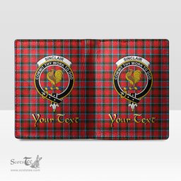 Scottish Sinclair Modern Clan Crest Tartan Mens Leather Wallet Tartan Wallet