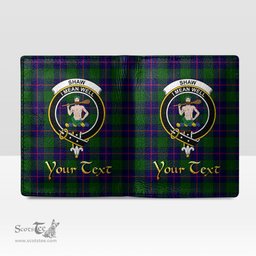 Scottish Shaw Modern Clan Crest Tartan Mens Leather Wallet Tartan Wallet