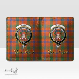 Scottish Ross Ancient Clan Crest Tartan Mens Leather Wallet Tartan Wallet
