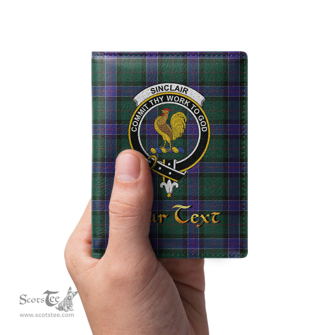 Scottish Sinclair Hunting Modern Clan Crest Tartan Mens Leather Wallet Tartan Wallet