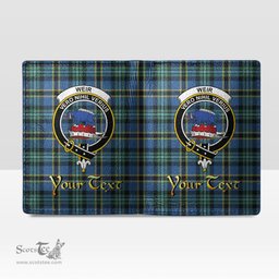 Scottish Weir Ancient Clan Crest Tartan Mens Leather Wallet Tartan Wallet
