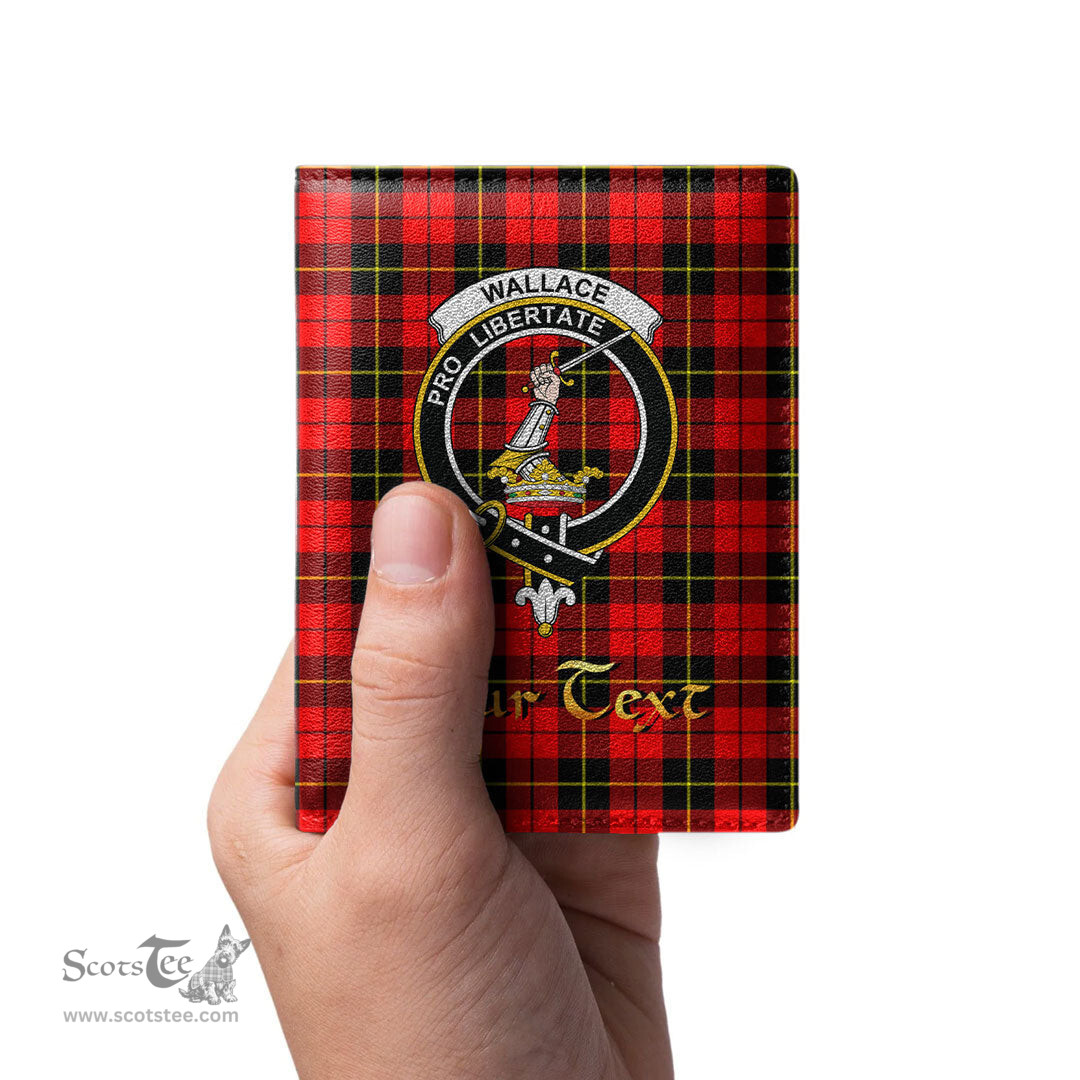Scottish Wallace Hunting Red Clan Crest Tartan Mens Leather Wallet Tartan Wallet