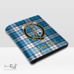 Scottish Roberton Clan Crest Tartan Mens Leather Wallet Tartan Wallet
