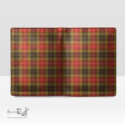 Scottish Buchanan Old Set Weathered Clan Tartan Mens Leather Wallet Tartan Wallet