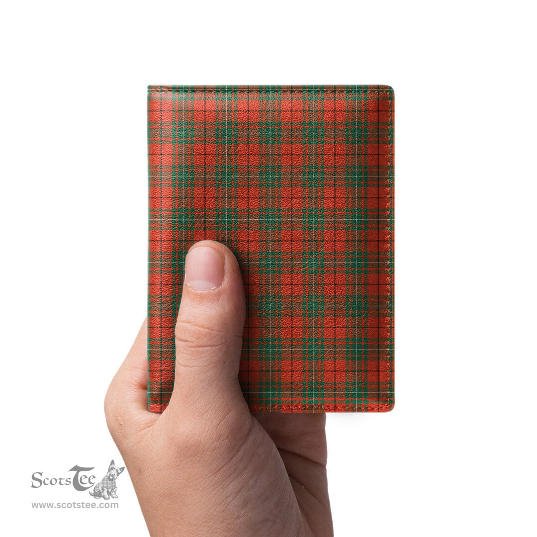 Scottish MacAulay Ancient Clan Tartan Mens Leather Wallet Tartan Wallet