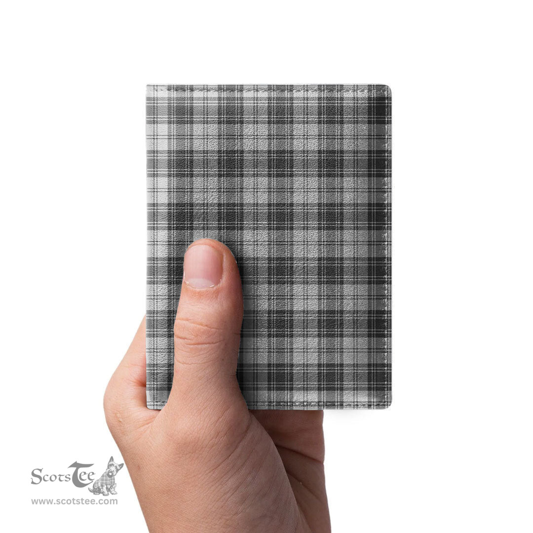 Scottish Douglas Grey Modern Clan Tartan Mens Leather Wallet Tartan Wallet