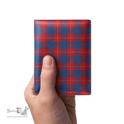 Scottish Galloway Red Clan Tartan Mens Leather Wallet Tartan Wallet