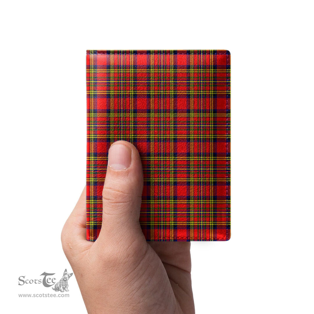Scottish Hepburn Clan Tartan Mens Leather Wallet Tartan Wallet