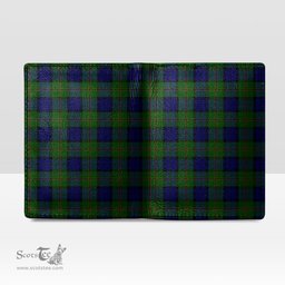 Scottish Dundas Modern Clan Tartan Mens Leather Wallet Tartan Wallet