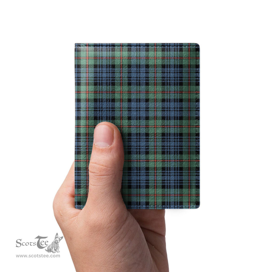 Scottish MacKinlay Ancient Clan Tartan Mens Leather Wallet Tartan Wallet