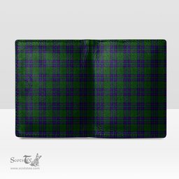 Scottish Lockhart Modern Clan Tartan Mens Leather Wallet Tartan Wallet