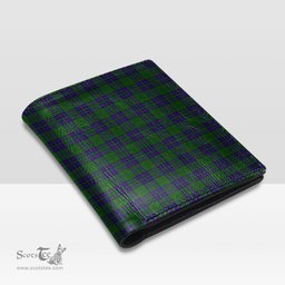 Scottish Lockhart Modern Clan Tartan Mens Leather Wallet Tartan Wallet
