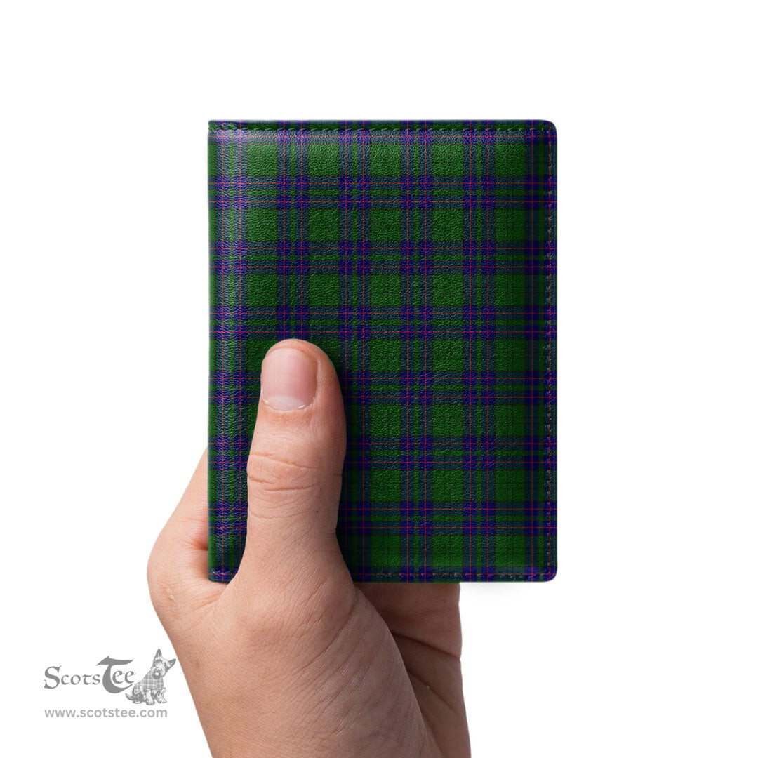 Scottish Lockhart Modern Clan Tartan Mens Leather Wallet Tartan Wallet
