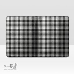 Scottish MacFarlane Black White Ancient Clan Tartan Mens Leather Wallet Tartan Wallet