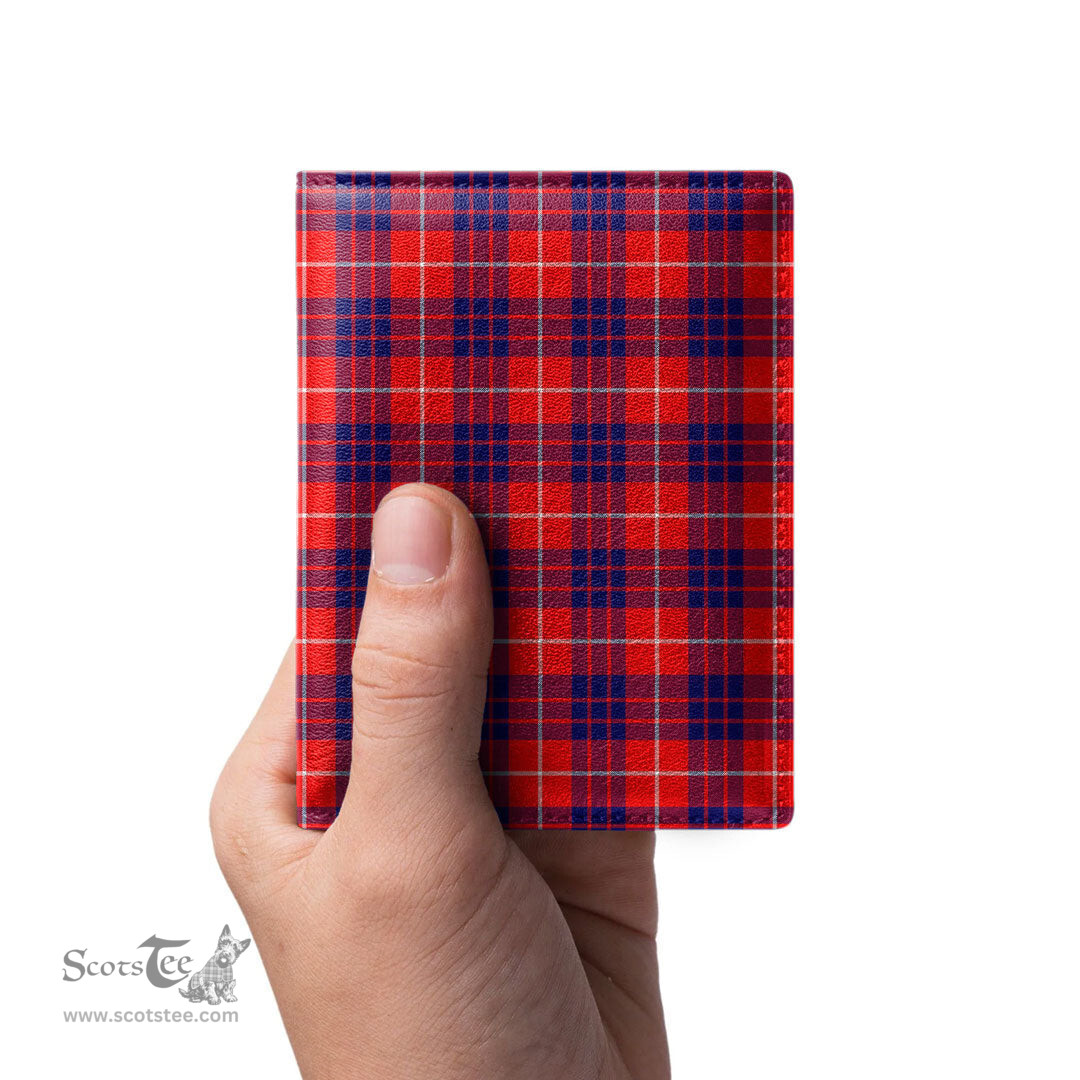 Scottish Hamilton Modern Clan Tartan Mens Leather Wallet Tartan Wallet