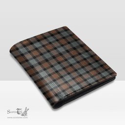 Scottish Gunn Weathered Clan Tartan Mens Leather Wallet Tartan Wallet
