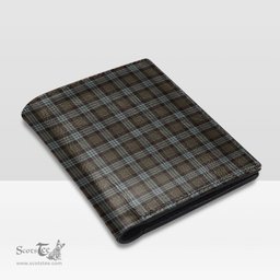 Scottish Stewart Old Weathered Clan Tartan Mens Leather Wallet Tartan Wallet