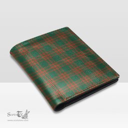 Scottish Menzies Green Ancient Clan Tartan Mens Leather Wallet Tartan Wallet