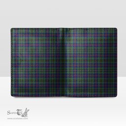Scottish Wood Modern Clan Tartan Mens Leather Wallet Tartan Wallet