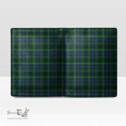 Scottish Stewart Hunting Modern Clan Tartan Mens Leather Wallet Tartan Wallet