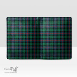 Scottish Urquhart Broad Red Ancient Clan Tartan Mens Leather Wallet Tartan Wallet