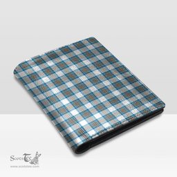 Scottish Stewart Muted Blue Clan Tartan Mens Leather Wallet Tartan Wallet