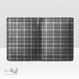 Scottish Scott Black White Modern Clan Tartan Mens Leather Wallet Tartan Wallet