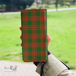 Scottish Menzies Green Modern Clan Tartan Clutch Purse
