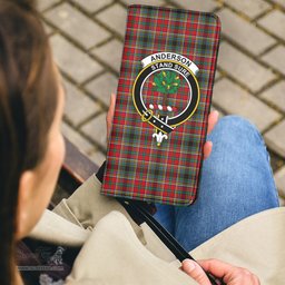 Scottish Anderson of Arbrake Clan Crest Tartan Clutch Purse