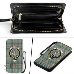 Scottish Balfour Blue Clan Crest Tartan Clutch Purse