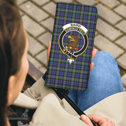 Scottish Baird Modern Clan Crest Tartan Clutch Purse