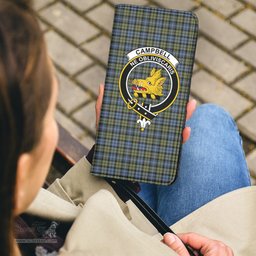 Scottish Campbell Faded Clan Crest Tartan Clutch Purse