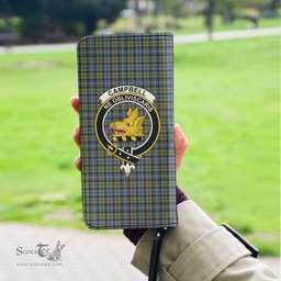 Scottish Campbell Faded Clan Crest Tartan Clutch Purse