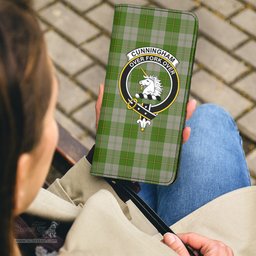 Scottish Cunningham Dress Green Dancers Clan Crest Tartan Clutch Purse