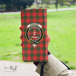Scottish Erskine Modern Clan Crest Tartan Clutch Purse