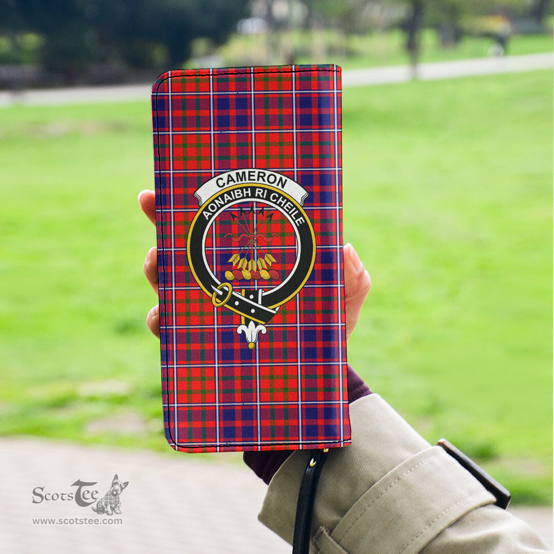 Scottish Cameron of Lochiel Modern Clan Crest Tartan Clutch Purse