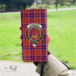 Scottish Cameron of Lochiel Modern Clan Crest Tartan Clutch Purse