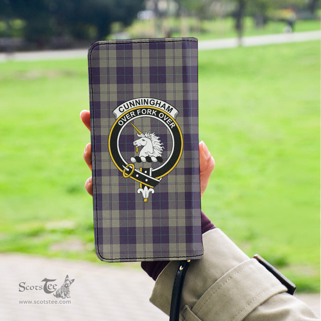 Scottish Cunningham Dress Blue Dancers Clan Crest Tartan Clutch Purse