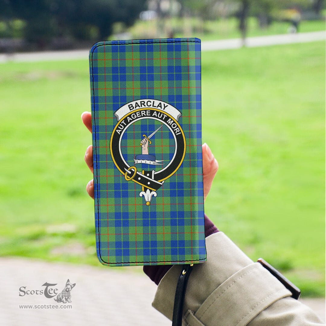 Scottish Barclay Hunting Ancient Clan Crest Tartan Clutch Purse