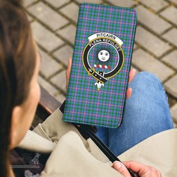 Scottish Pitcairn Hunting Clan Crest Tartan Clutch Purse