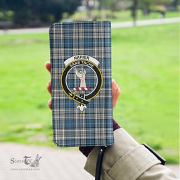 Scottish Napier Modern Clan Crest Tartan Clutch Purse
