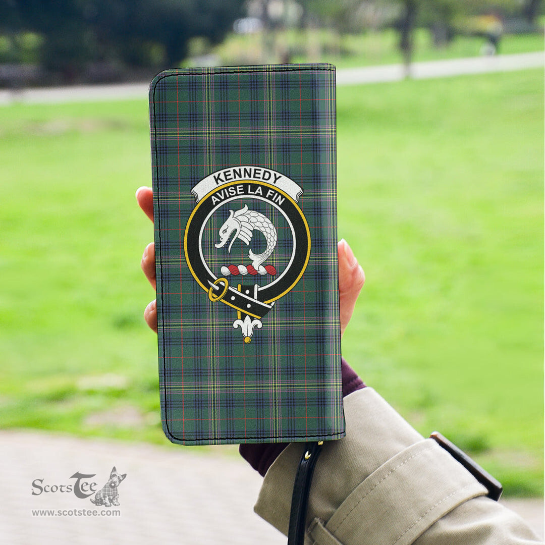 Scottish Kennedy Modern Clan Crest Tartan Clutch Purse